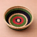 Cesto colorido em Fibra Natural